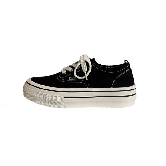 Damen Casual Sneakers im Vintage-Stil mit robustem Gummiboden und atmungsaktivem Canvas-Obermaterial EB