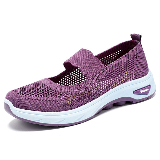 Damen Atmungsaktive Slip-On Sneakers mit elastischem Band EB