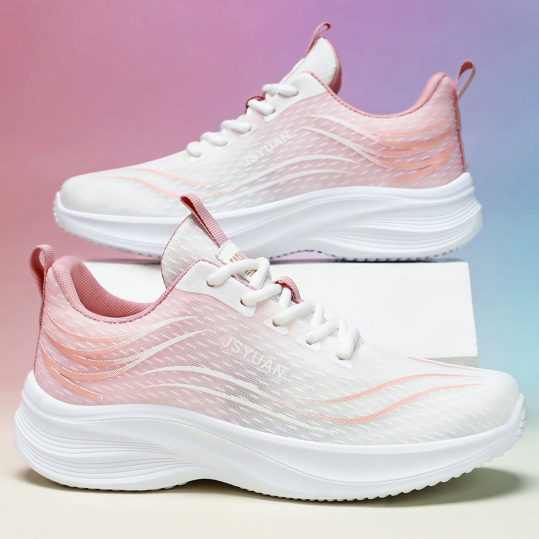 Damen Sportliche Leichtgewicht Sneakers mit atmungsaktivem Obermaterial EB