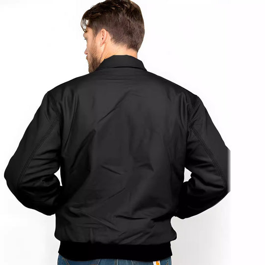 Herren stilvolle Bomberjacke mit praktischen Taschen und elastischem Bund EB