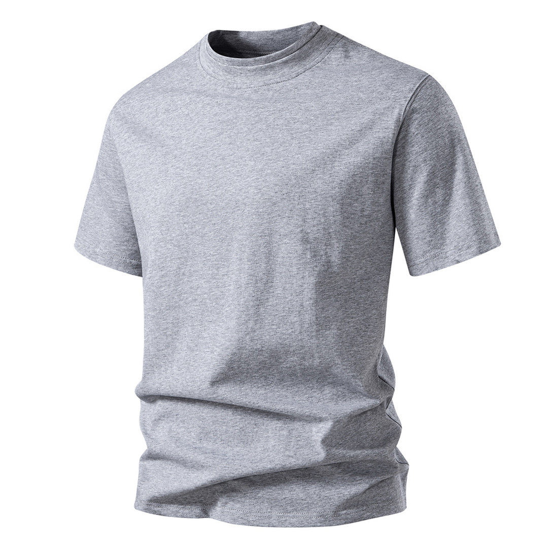 Herren Rundhalsshirt aus hochwertiger Baumwolle mit minimalistischem Design EB