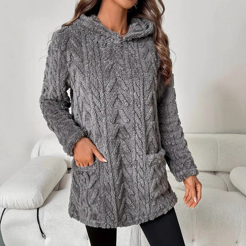Damen Kuscheliger Hoodie mit Struktur EB