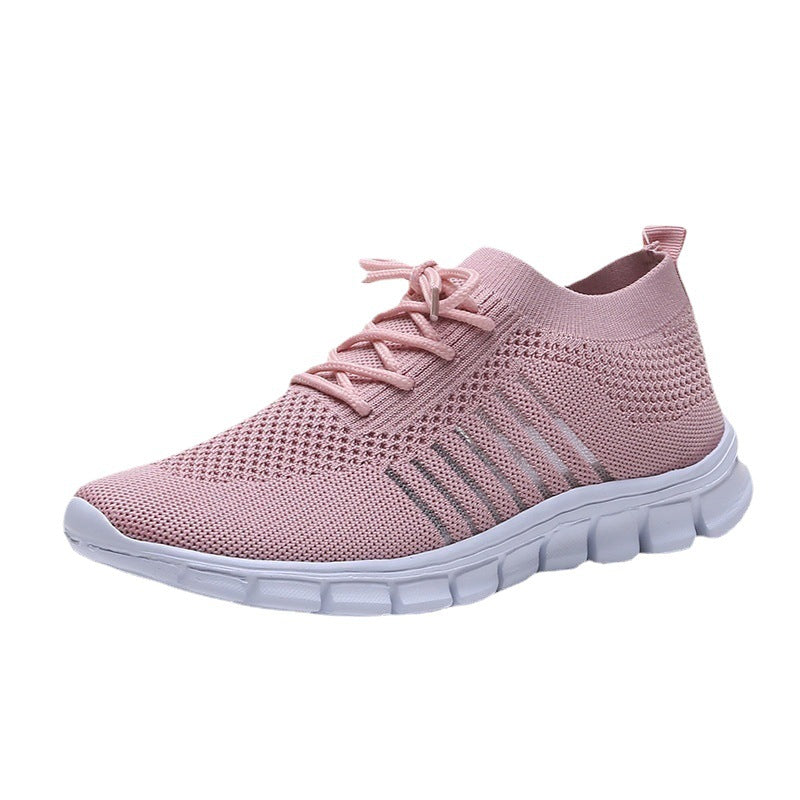 Damen atmungsaktiver Strick-Sneaker mit flexibler Segmentsohle und Komfortfußbett EB