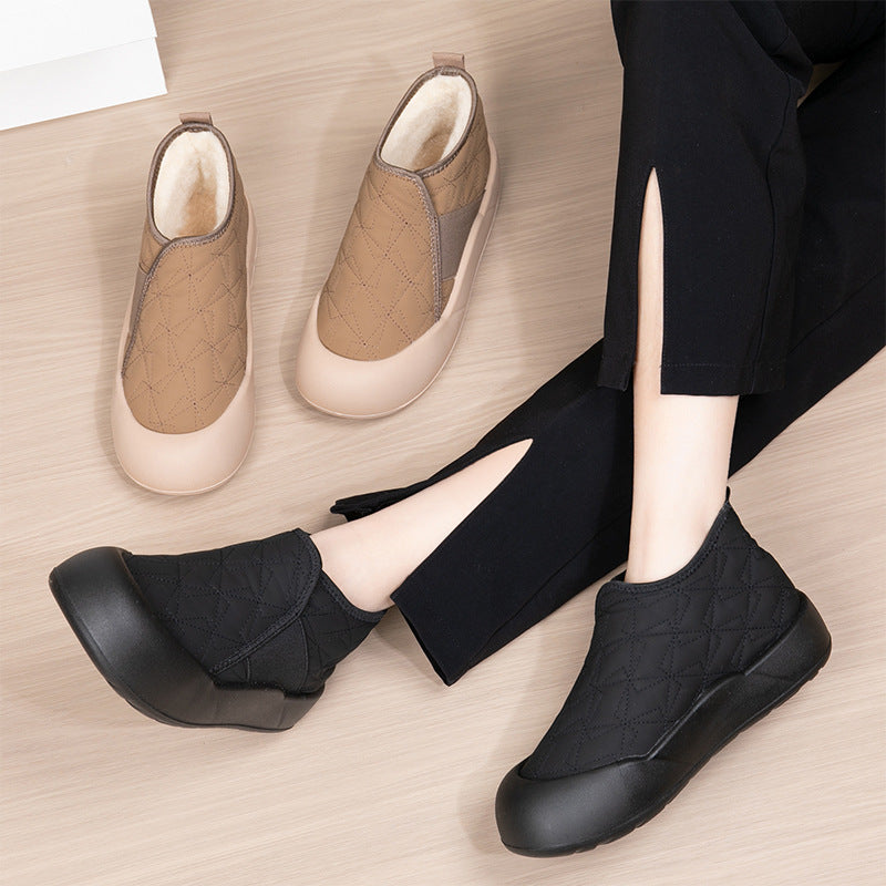 Damen Gemütliche Fleece gefütterte Slip-On Schuhe EB