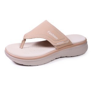 Damen Zehensteg-Sandalen mit gepolstertem Keilfußbett und profilierter Komfortsohle EB