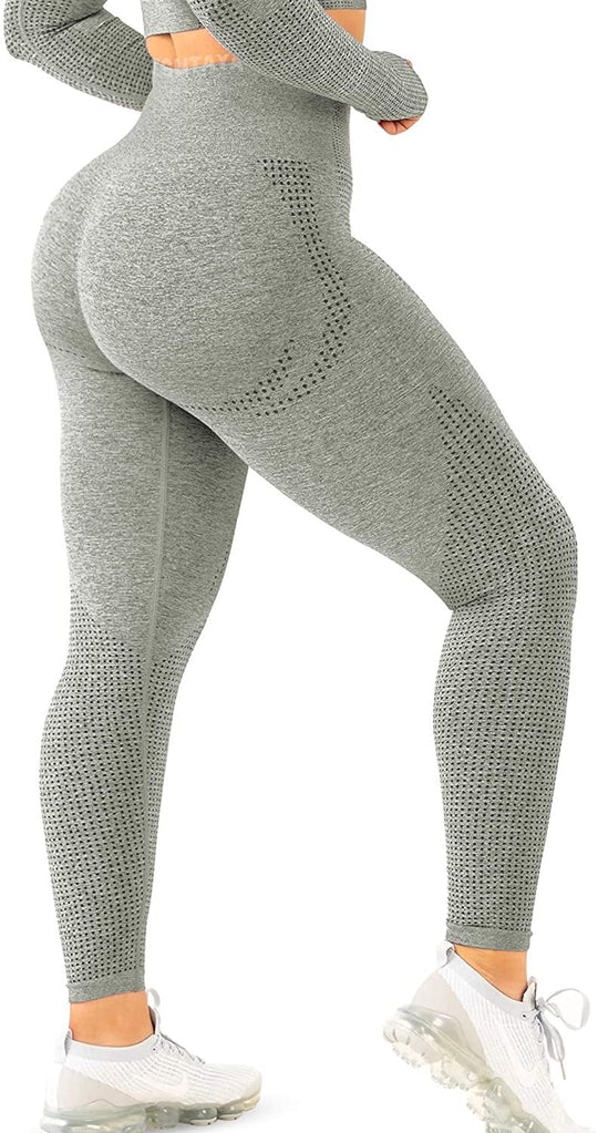 Damen Hohe Performance Fitnessleggings mit strukturierter Oberfläche EB