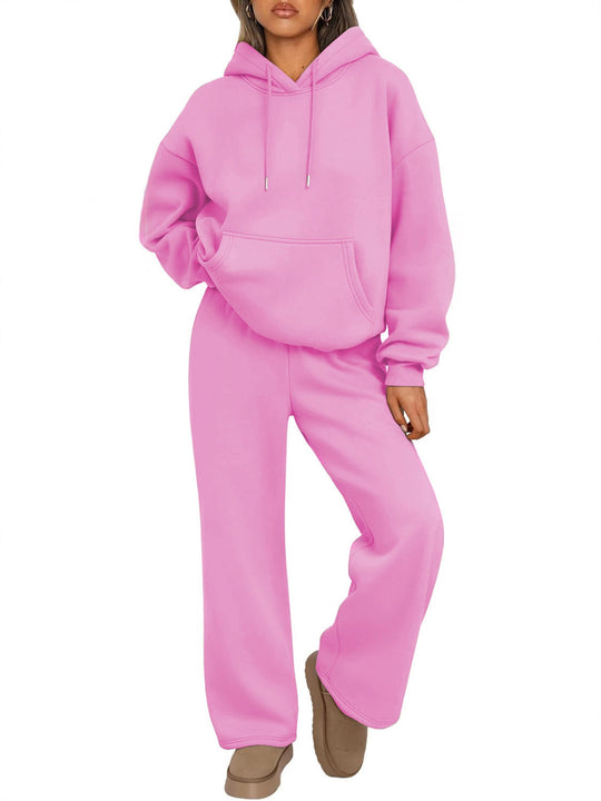 Unisex minimalistischer Kapuzenpullover aus French-Terry mit flachem Kordelzug und verstärkter Nackenpasse EB