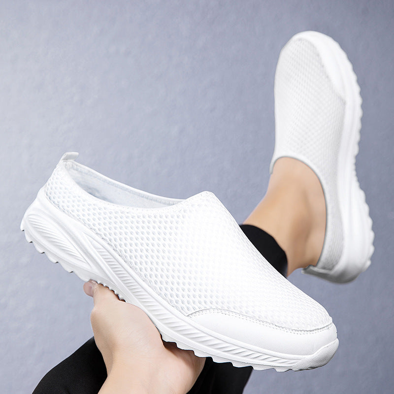 Damen Atmungsaktive Slip-On Freizeitschuhe mit flexiblem Gummiboden EB