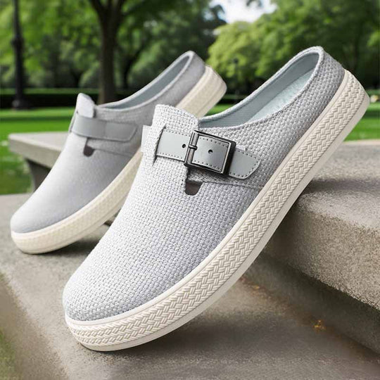 Damen Bequeme Clogs mit verstellbarem Schnallenverschluss EB