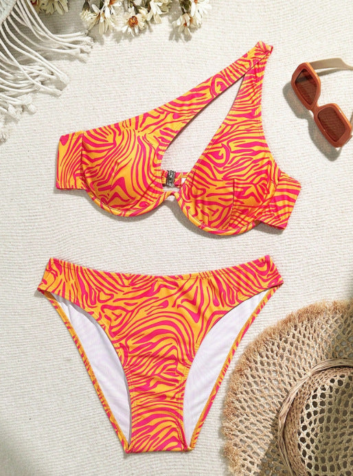 Damen Asymmetrisches Bikini-Set EB