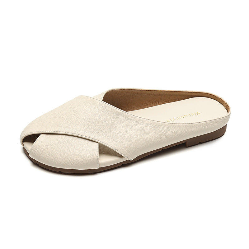 Damen elegante Clogs mit modischem Kreuzband-Design EB