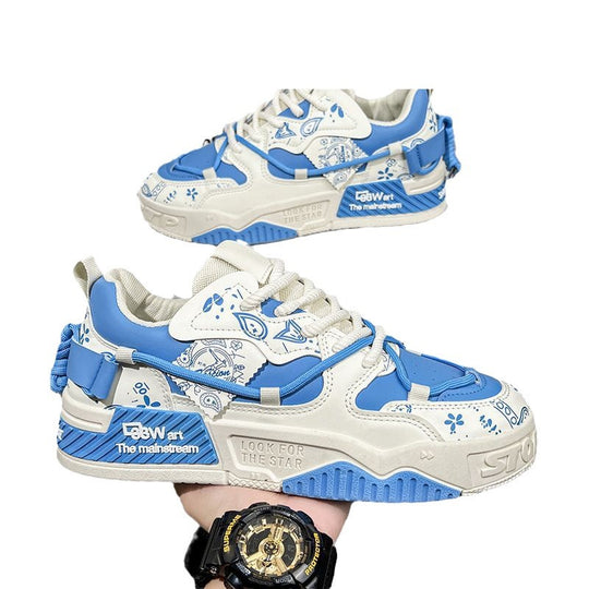 Damen Trendige Sneaker mit einzigartigem grafischen Design und dämpfender Sohle EB