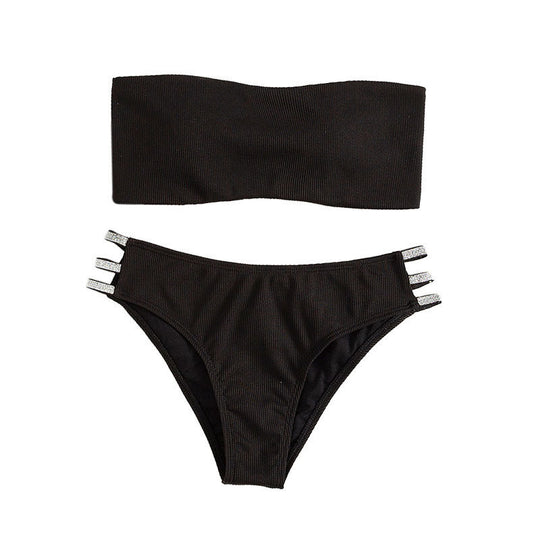 Damen Bandeau-Bikini mit eleganten Details EB