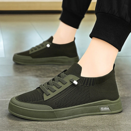 Damen Freizeit-Sneaker mit innovativem Strickdesign und elastischem Verschluss EB