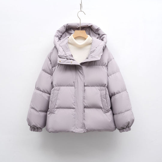 Damen modische Winterjacke mit voluminösen Puffärmeln EB