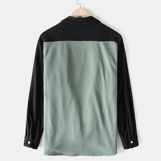 Damen lässiges Waffle-Longsleeve Hemd EB