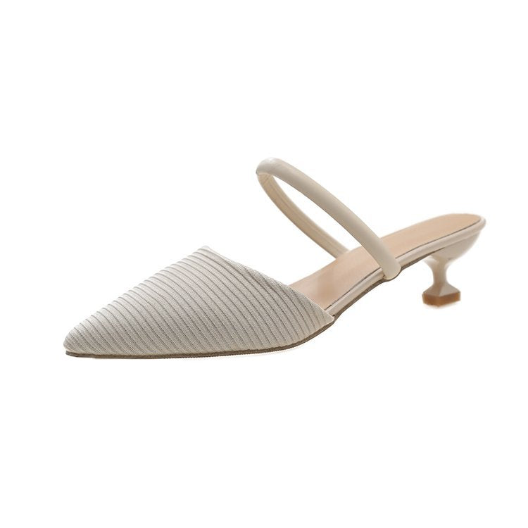 Damen elegante Slingback-Pumps mit modernem Kitten-Absatz EB
