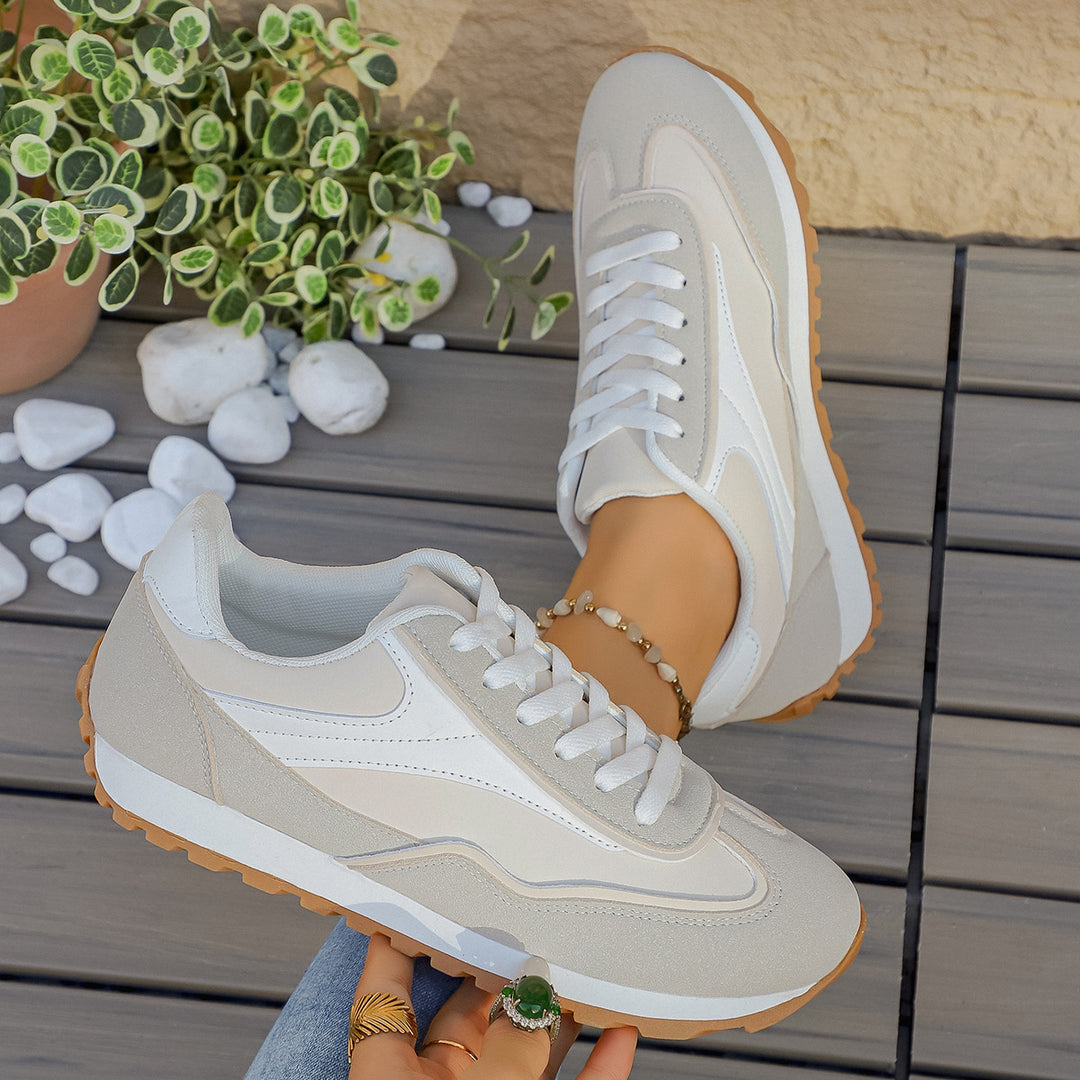 Damen Sportliche Sneakers mit atmungsaktivem Obermaterial und rutschfester Sohle EB
