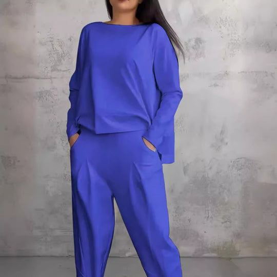 Damen lässiges Zweiteiliges Set aus hochwertiger Viskose EB