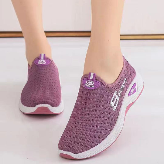 Damen Slip-On Sportsneaker mit atmungsaktiver Mesh-Oberfläche EB