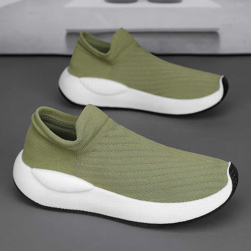 Unisex gestrickte Schlupfsneaker mit sockenähnlichem Schaft, gepolstertem Komfortfußbett und reaktiver EVA‑Zwischensohle EB