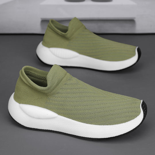 Unisex gestrickte Schlupfsneaker mit sockenähnlichem Schaft, gepolstertem Komfortfußbett und reaktiver EVA‑Zwischensohle EB