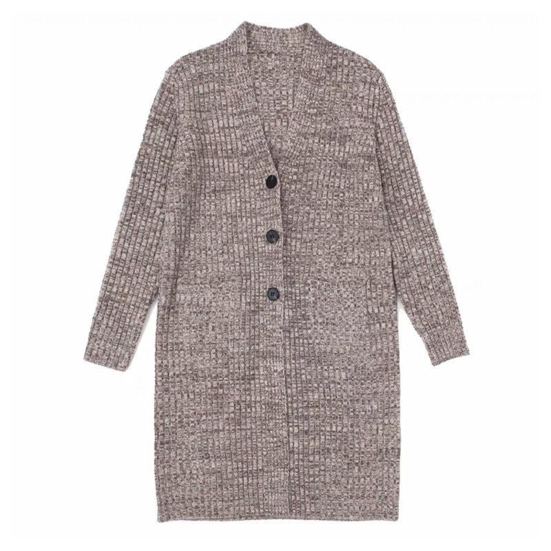 Damen Strickjacke mit durchgehendem Knopfverschluss und lässigem Schnitt EB