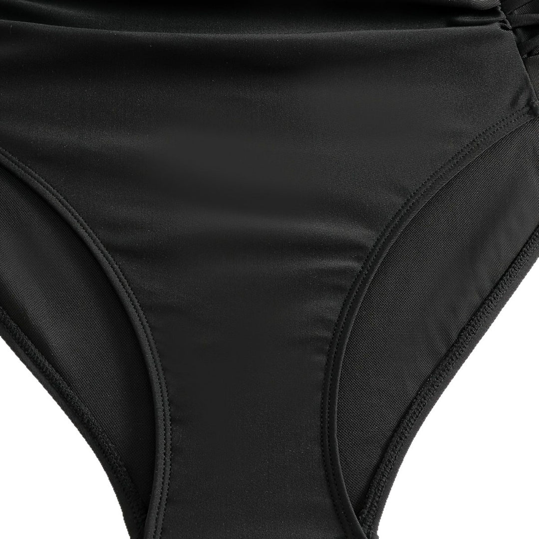 Damen Hochgeschnittener Bikini mit floralen Akzenten und raffinierten Details EB
