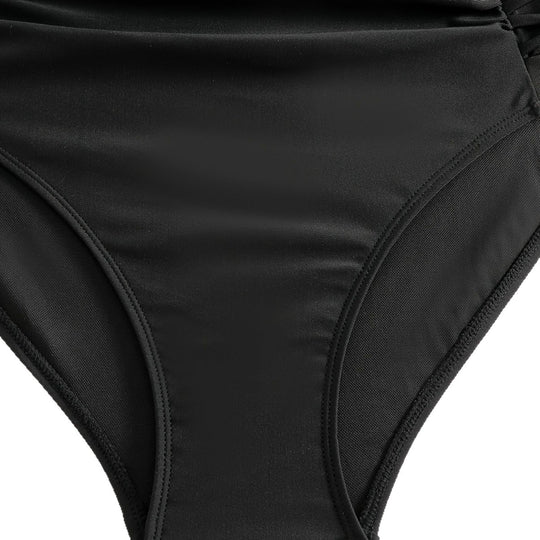 Damen Hochgeschnittener Bikini mit floralen Akzenten und raffinierten Details EB