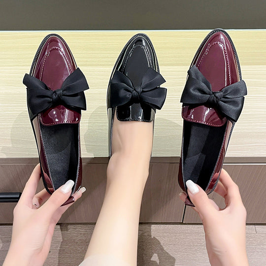 Damen elegante Slipper mit dekorativem Schleifen-Detail EB