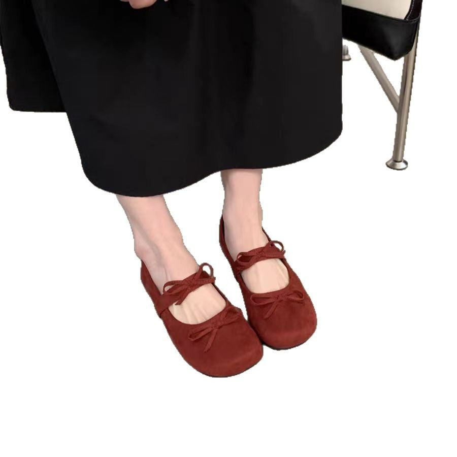 Damen Ballerina Schuhe mit eleganter Schleifenverzierung EB