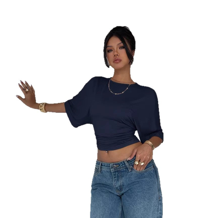 Damen Kurzärmliges Crop-Top EB