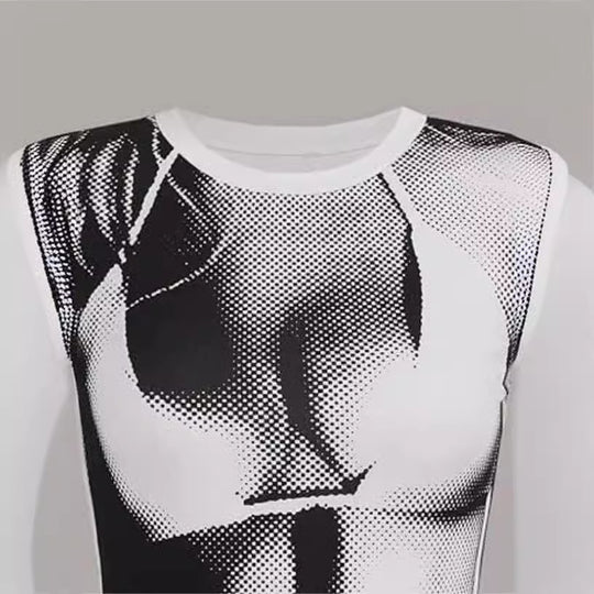 Damen Kunstvoll gestaltetes Grafikshirt EB