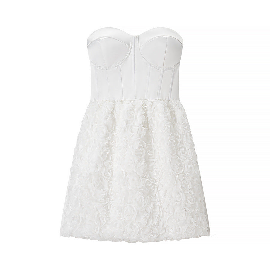Damen Cocktailkleid mit Rüschen und tailliertem Schnitt EB