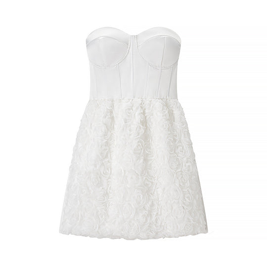 Damen Cocktailkleid mit Rüschen und tailliertem Schnitt EB