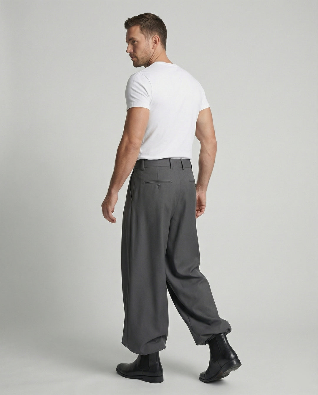 Retro Lockere Weite Stoffhose für Herren und Damen im Trend