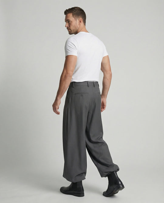 Retro Lockere Weite Stoffhose für Herren und Damen im Trend