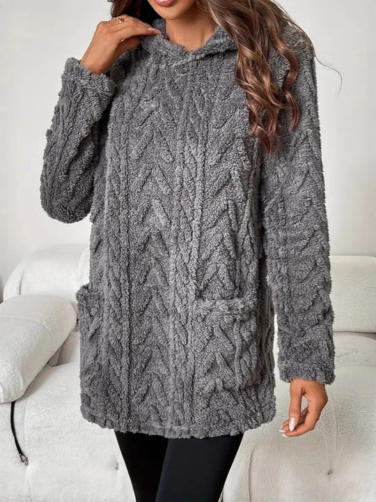 Damen Kuscheliger Hoodie mit Struktur EB