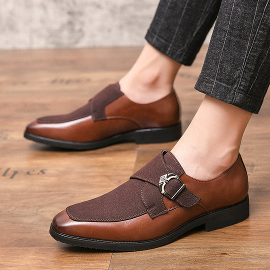 Herren elegante Mokassins mit modischer Schnalle EB