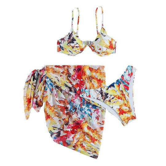 Damen Bikini-Set mit verführerischem Tie-Dye Design und Bindeband EB