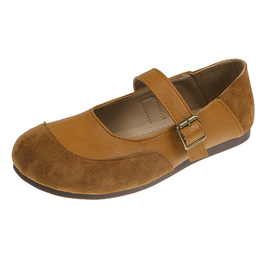 Damen schicke Ballerinas mit verstellbarem Riemen und elegantem Wildlederbesatz EB