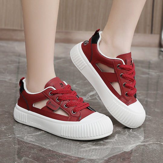 Damen Sportliche Sneaker mit atmungsaktiver Obermaterialstruktur und stoßdämpfender Sohle EB