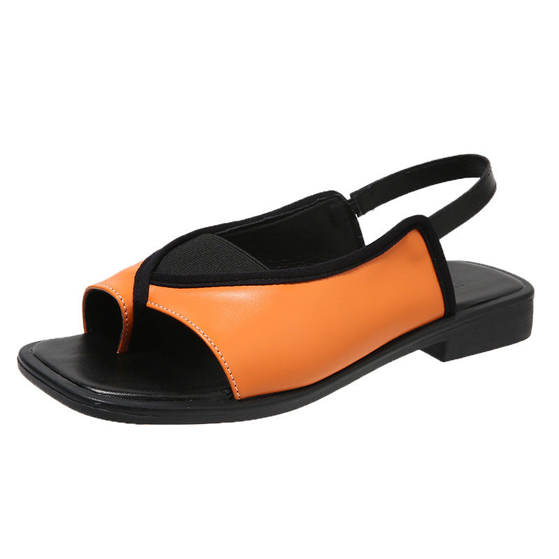 Damen Offene Slippers mit modischem Schlangenlederdesign und Komfortsohle EB