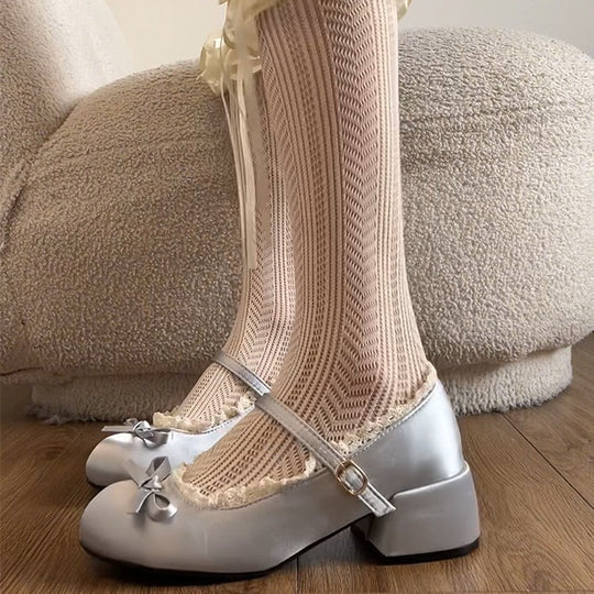 Damen Ballerinas mit verzierten Riemchen und Rüschendetails EB