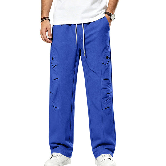 Herren Lässige Cargo-Jogginghose mit Kordelzug und Cut-Out-Details EB
