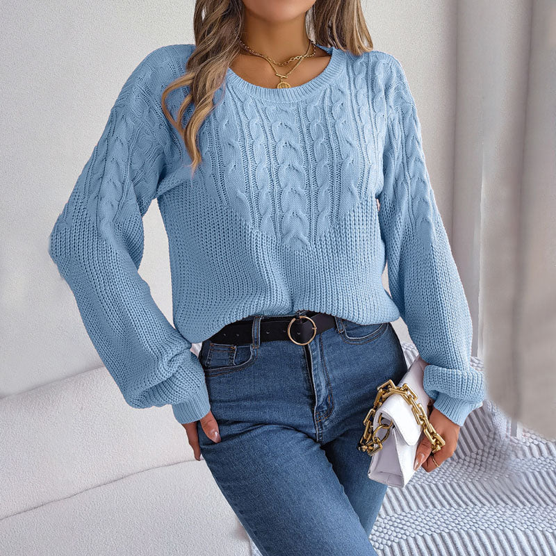 EB | Zopfmuster Pullover aus Weichem Garn