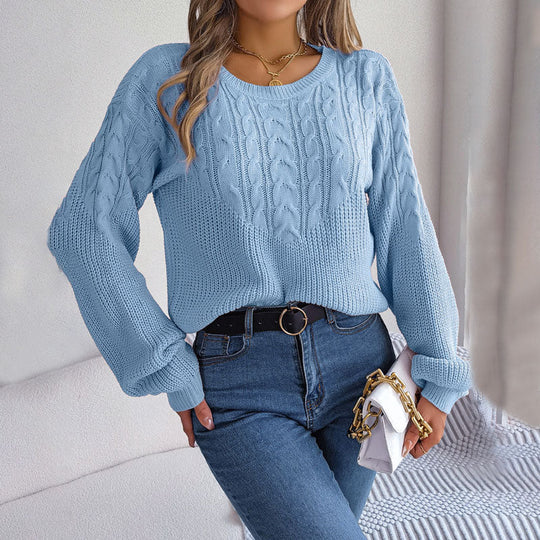 EB | Zopfmuster Pullover aus Weichem Garn