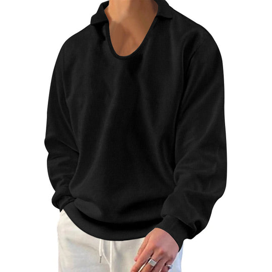 Herren lässiger Pullover mit strukturiertem Stoff und modernem Schnitt EB