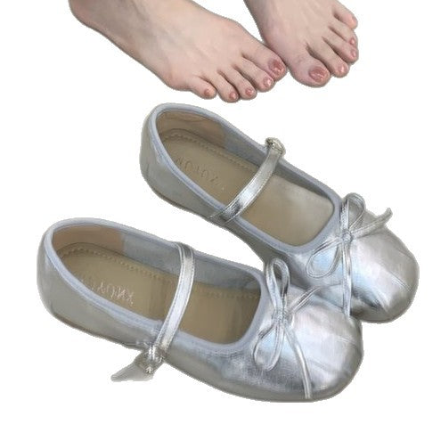 Damen Ballerinas mit dekorativem Riemchen und bequemem Fußbett EB