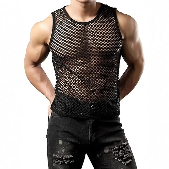 Herren Netz-Tanktop mit atmungsaktivem Design und elastischem Schnitt EB